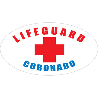 OK4 Coronado CA Life Guard Oval mini Sticker