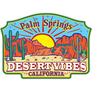 Palm Springs California   Desert Vibes Sticker