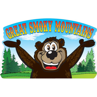 OK4 Great Smoky Mountains Cartoon bear Sticker