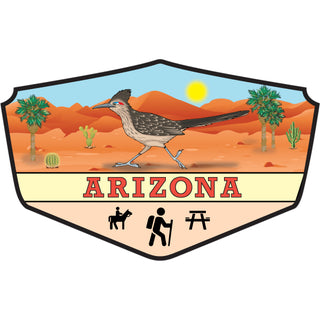 Arizona Roadrunner Shield Sticker