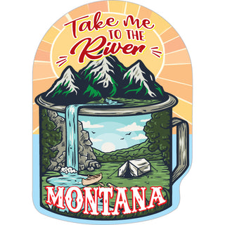Montana   Take me to the River Waterfall Sticker