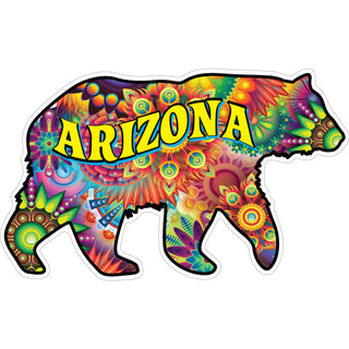 Arizona   Psychedelic Bear Sticker