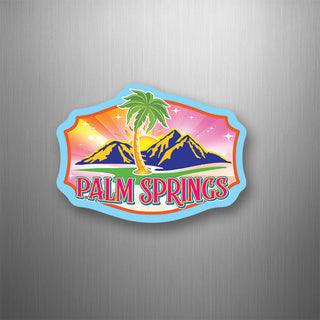 Palm Springs   Pink Sunset Flexible Magnet