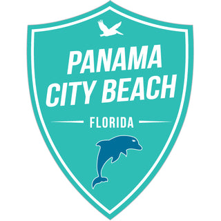 OK4 Panama City Beach Teal Shield Sticker