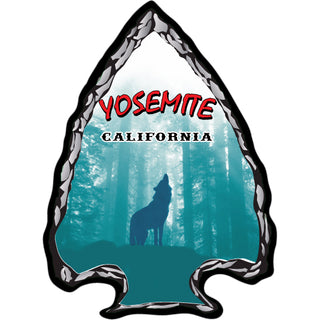 Yosemite  California   Wolf Arrowhead Sticker