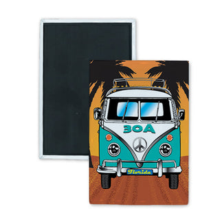30A   Bus Front View Rectangle Badge Magnet