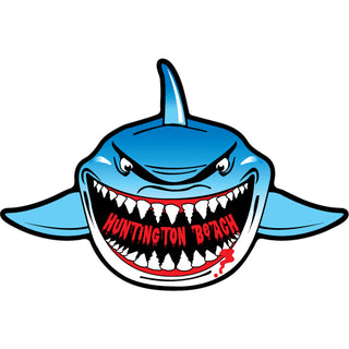 Huntington Beach  CA Shark Front View Sticker