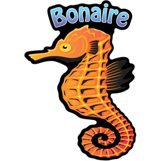 Bonaire   Orange Sea Horse Sticker