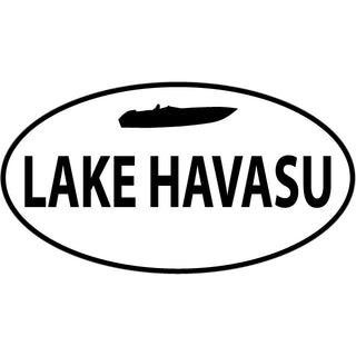 Lake Havasu   Speed Boat Euro Oval Sticker