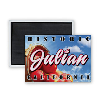 Julian  California Historic Apple Basket Rectangle Badge Magnet