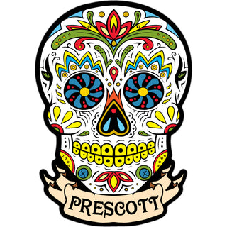 Prescott  Arizona   Sugar Skull Banner Sticker