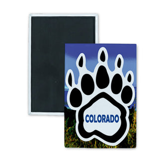 Colorado Bear Paw Rectangle Badge Magnet