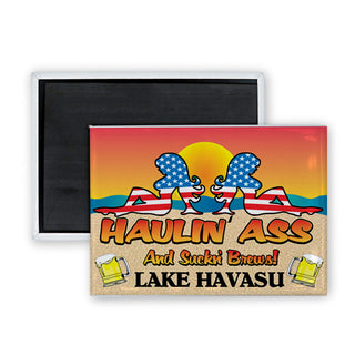 Lake Havasu Haulin' Ass Rectangle Badge Magnet