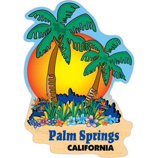 Palm Springs  CA   Palms Sunset Sticker