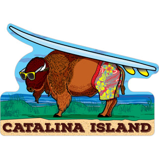 Catalina Island   Surf Bison Sticker