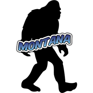 Montana   Bigfoot Silhouette Sticker