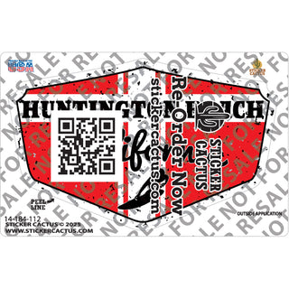 Huntington Beach Surfer Shield Sticker