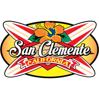San Clemente  California   Crossing Surfboards Sticker