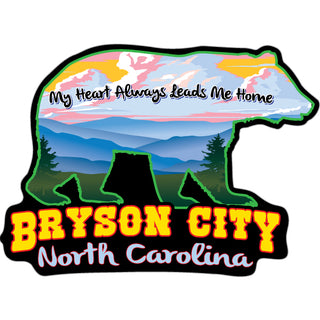 Bryson City  NC My Heart Always Bear Sticker