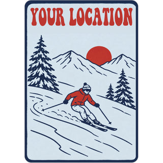 WINTER TRAVEL POSTER SKIER Sticker