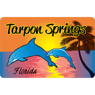 OK4 Tarpon Springs Dolphin Sunset large Sticker
