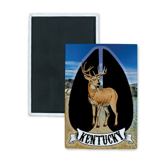 Kentucky   Deer Hoof Rectangle Badge Magnet