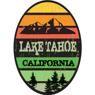 Lake Tahoe  California   Wide Vert Oval Stripes Sticker