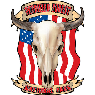 Petrified Forest National Park   Flag Steer Skull Sticker