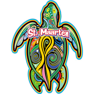 ST MAARTEN SEA TURTLE COLORS Sticker