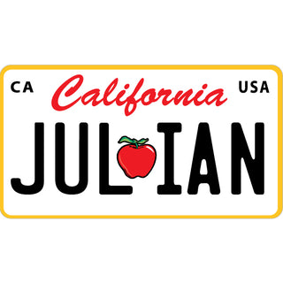 Julian CA License Plate Digital Single Sticker