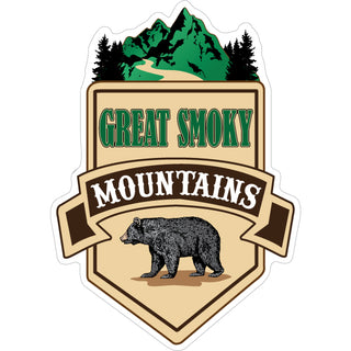 Great Smoky Mountains   Great Smoky Mountains Bear Vertical Sticker