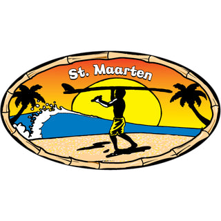St. Maarten   Endless Summer Oval Sticker
