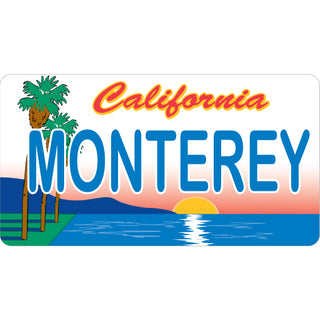 Monterey California   Palms Sunset License Plate Sticker