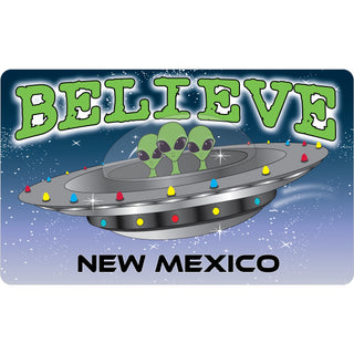Triple Aliens Saucer Sticker