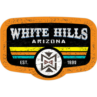 White Hills Arizona Est 1892 Orange Brow Sticker