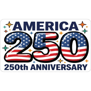 Novelty   American 250 Flag Sticker