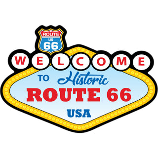 OK4 Route 66 Las Vegas Style Welcome sign (00931) Sticker