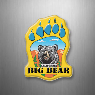 Big Bear  California   Bear Head Bear Paw 3D Magnet