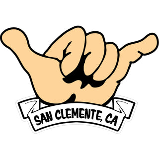 San Clemente  CA   Hang Loose Hand Sticker