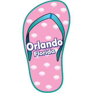OK4 ORLANDO PINK FLIP FLOP WITH SHELLS Sticker