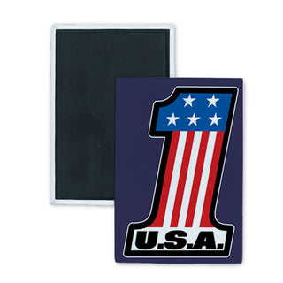 USA Number One Rectangle Badge Magnet