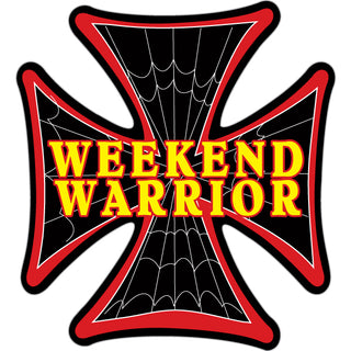 Novelty   Weekend Warrior Iron Cross Three Sticker Set Sticker