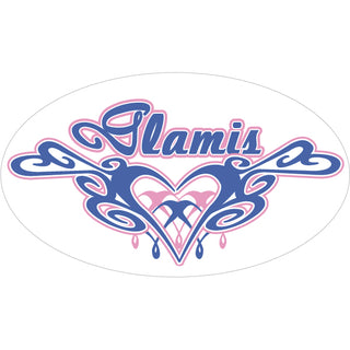 OK4 Glamis Purple Pink Heart (00590) Sticker