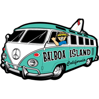 Balboa Island  CA Bus Corner View Sticker