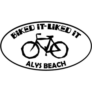 OK4 Alys Beach Biked it Liked it Oval Sticker