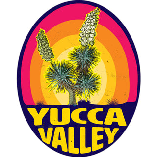 Yucca Valley CA Yucca Tree Oval Sticker