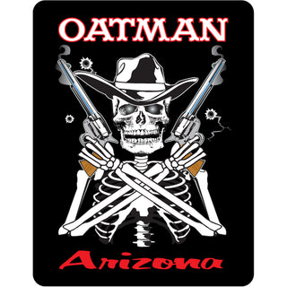 Oatman Arizona   Skeleton with Pistols Sticker