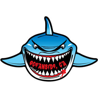 OK4 Oceanside  CA Shark Front view (00093) Sticker