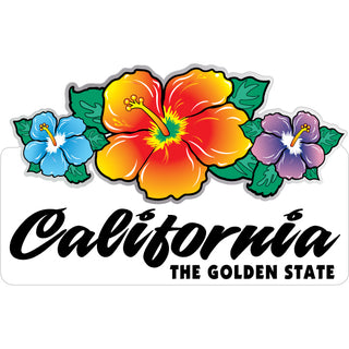 California   Triple Hibiscus Sticker