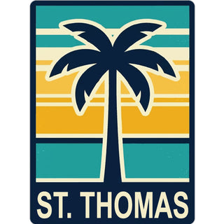 ST THOMAS RETRO PALM TREE Sticker